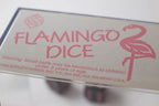 NEW White Dice with Pink Flamingo Dice 6 Sided Bunco RPG Game D6 16mm (sold per piece) - 