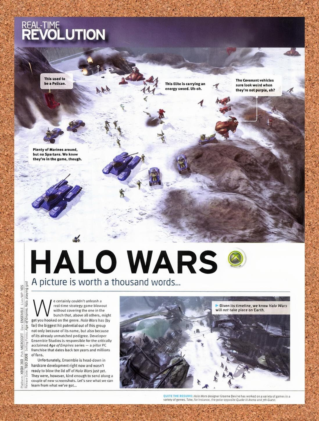 2008 Halo Wars Xbox 360 Preview Original Ad v5
