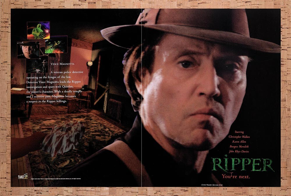 1995 Ripper Interactive PC Game Original Ad v1