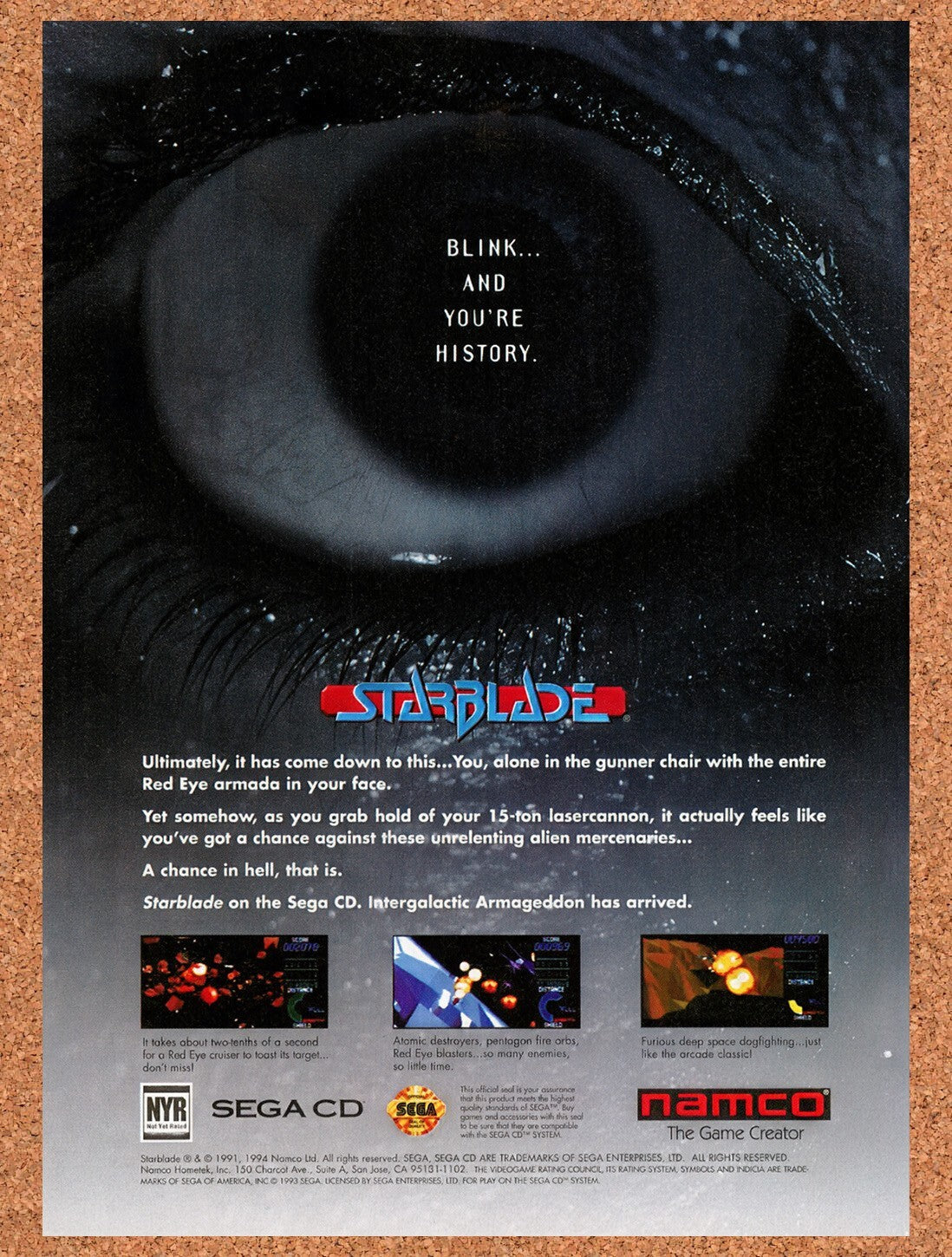 1994 StarBlade Sega CD Original Ad v1