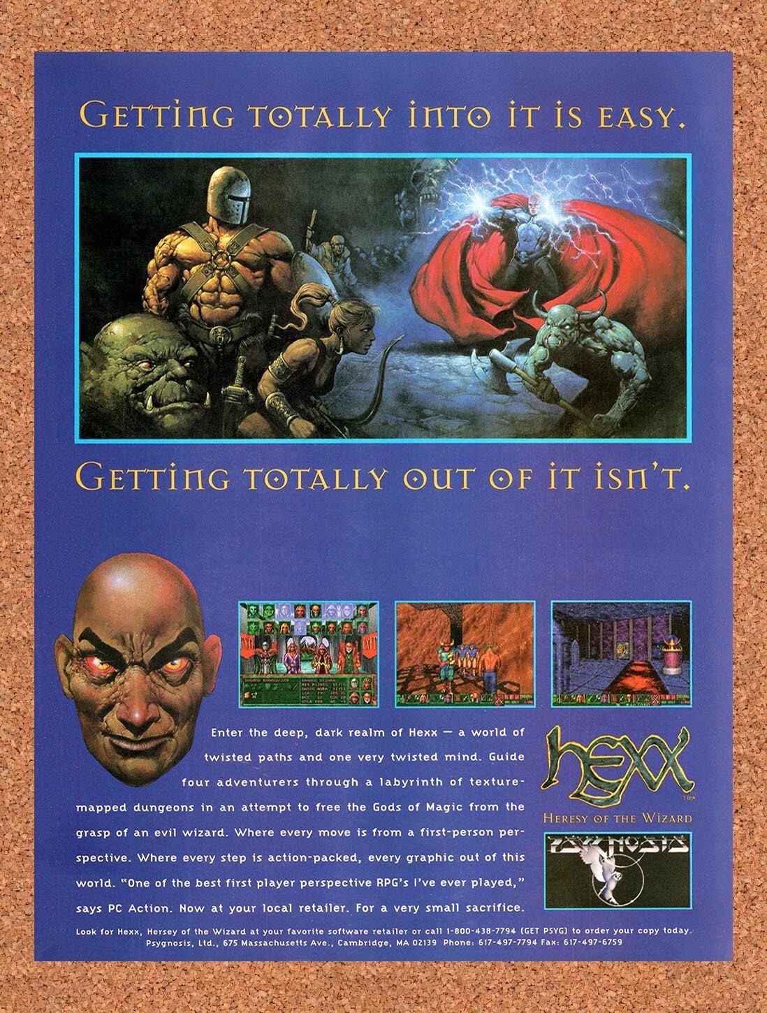 1994 Hexx Heresy Of The Wizard MS-DOS Original Ad v1