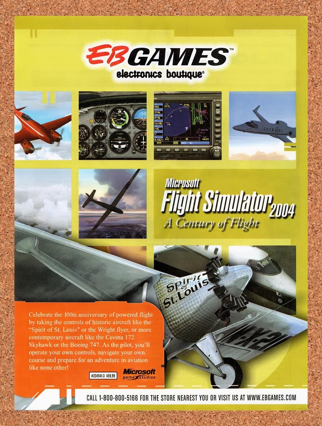 2005 Flight Simulator 2005 EB Games Original Ad v1
