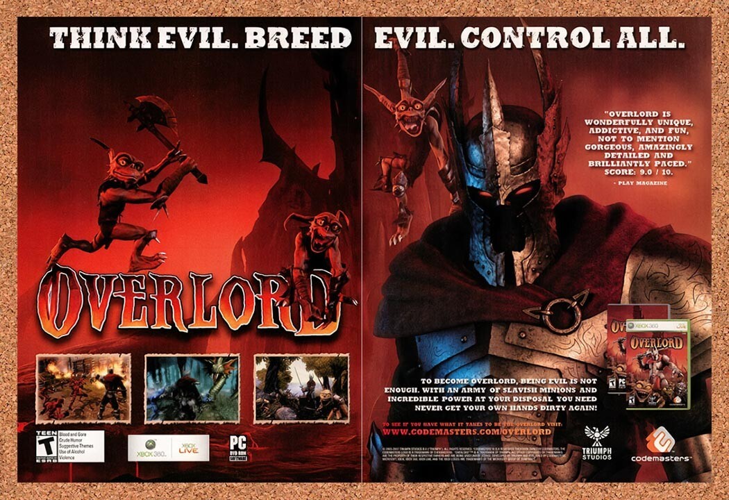 2007 Overlord Xbox 360 Original Ad v4