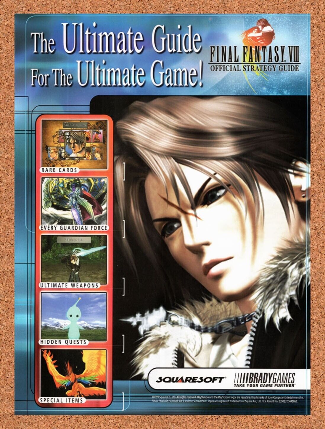 1999 Final Fantasy VIII Brady Games Strategy Guide Original Ad v6