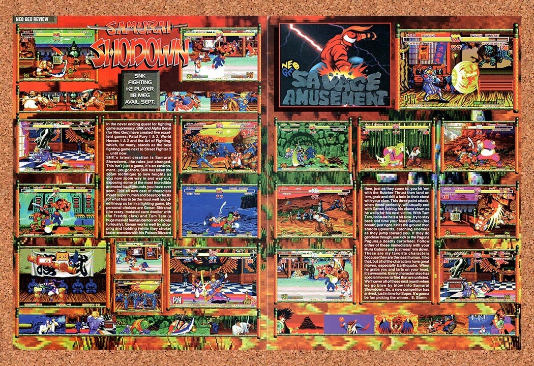 1993 Samurai Shodown Neo Geo Original Ad v3