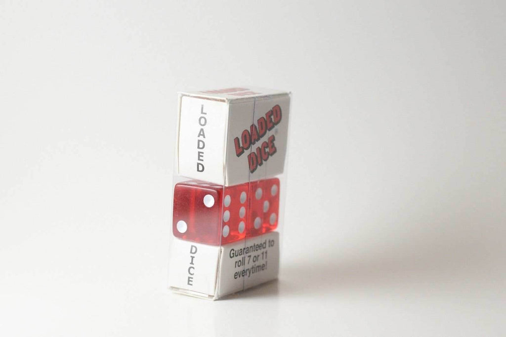 NEW Loaded Trick Transparent Red Dice Set Mis-Spotted 2, 5, 6 Only Not Weighted - 