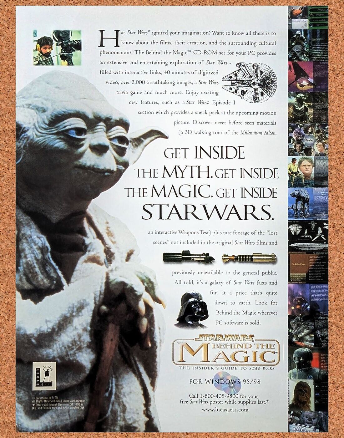 2000 Star Wars Behind The Magic PC Original Ad