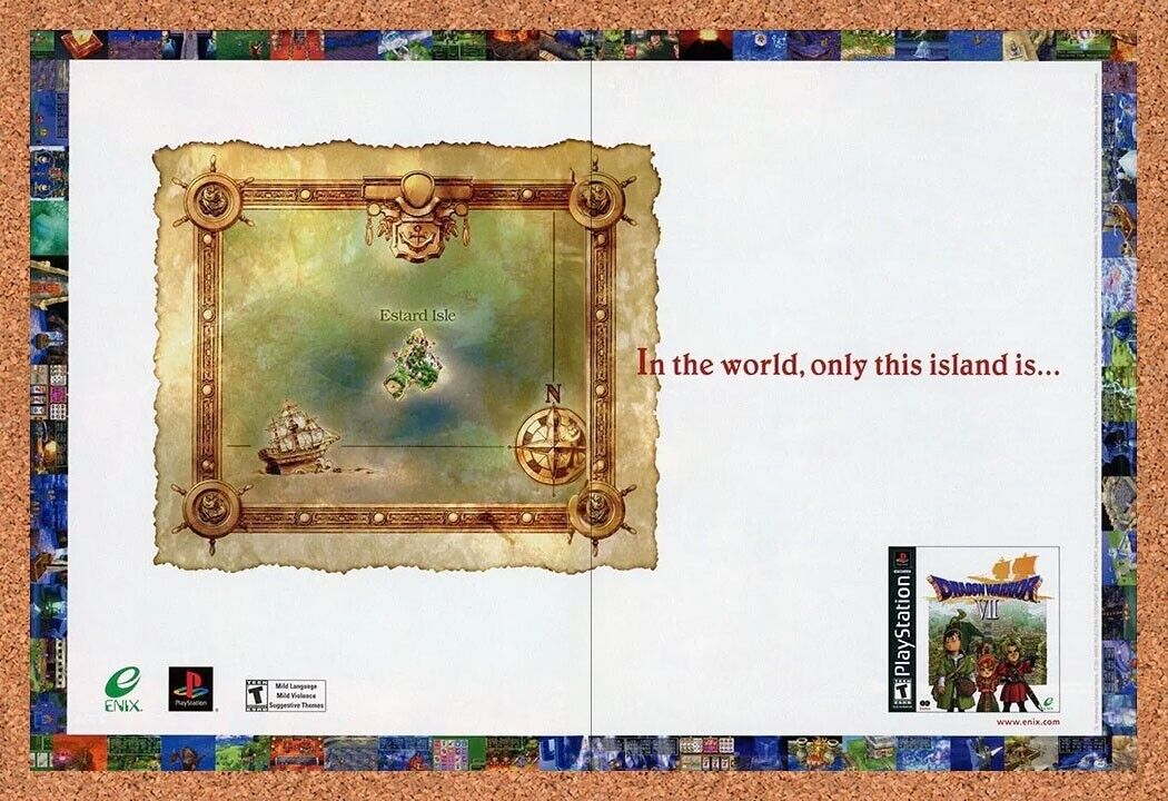 2001 Dragon Warrior VII PS1 Original Ad v1