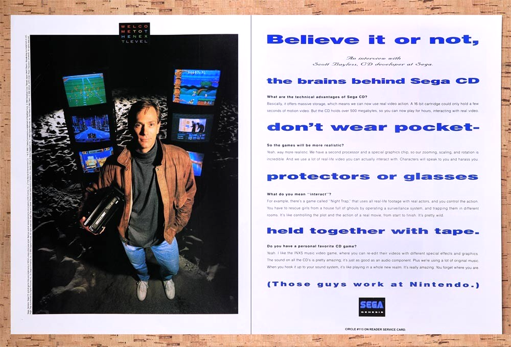 1993 Sega CD Console Original Ad v9