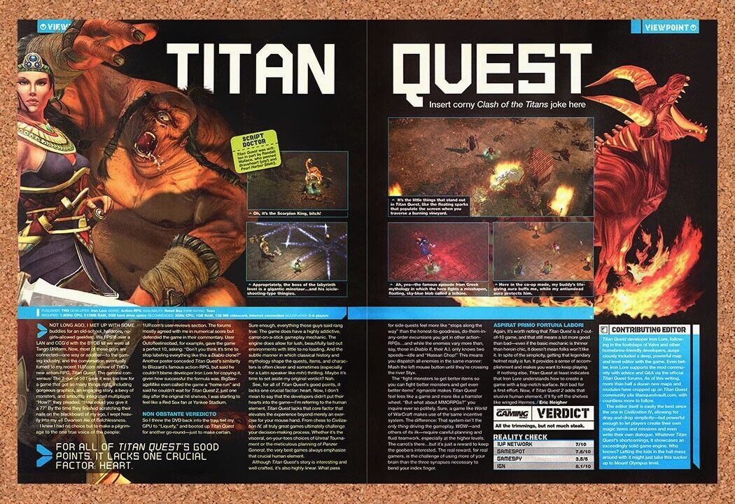 2006 Titan Quest PC Original Ad