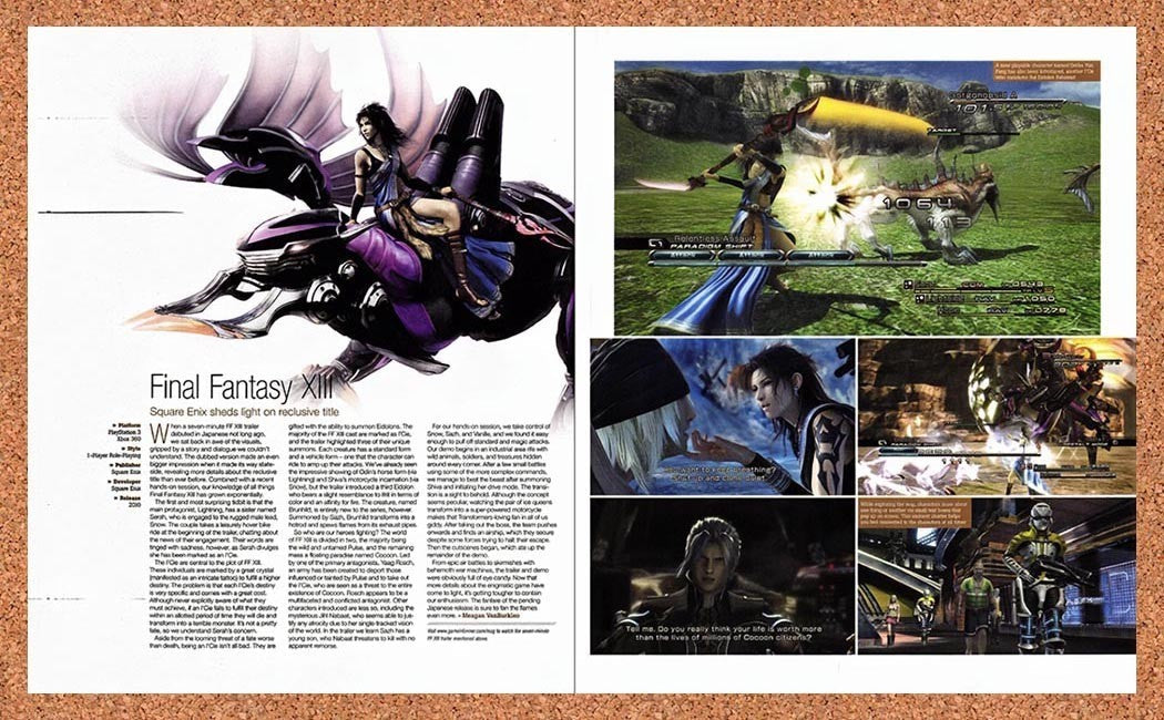2009 Final Fantasy XIII Xbox 360 Original Ad vr1