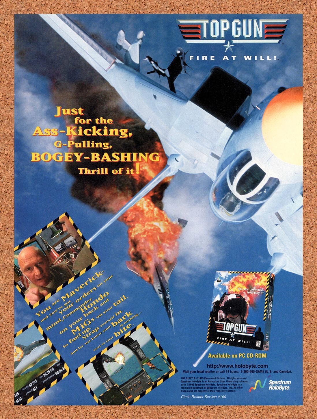 1996 Top Gun Fire At Will PC Original Ad v1