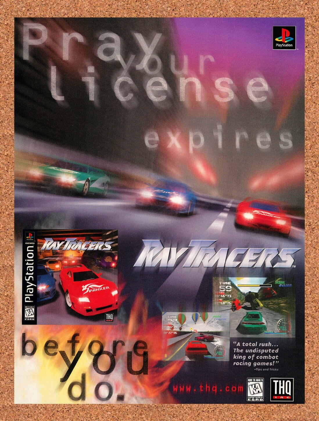 1998 Ray Tracers PS1 Original Ad v1