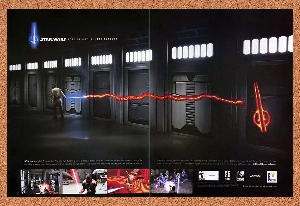 2004 Star Wars Jedi Knight 2 PC Outcast Original Ad