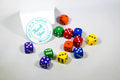 New Dice 12mm 6-sided Red Orange Yellow Green Blue Purple Small Rainbow 12 Dice - 