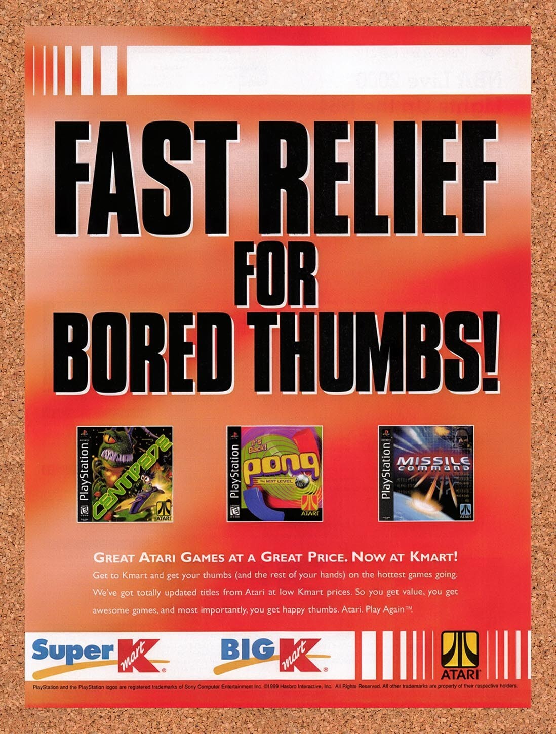 1999 Kmart PS1 Games Original Ad v3