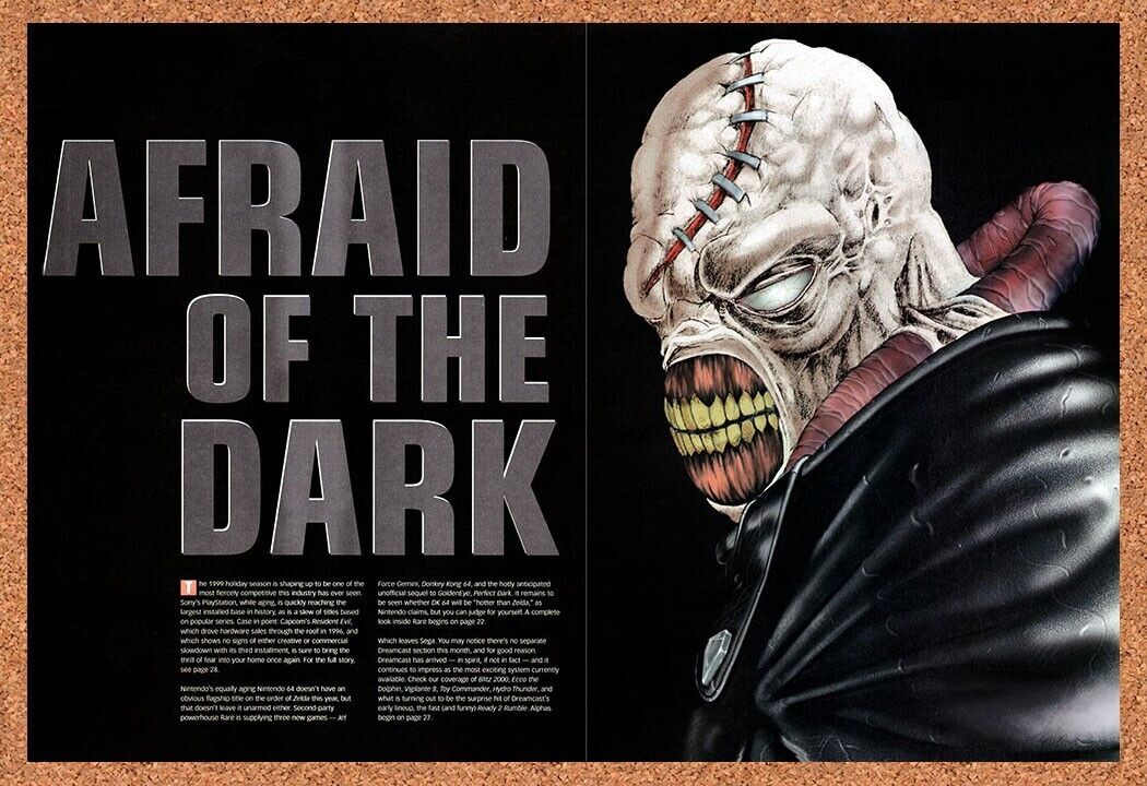 1999 Resident Evil 3 Nemesis PS1 Original Ad v6