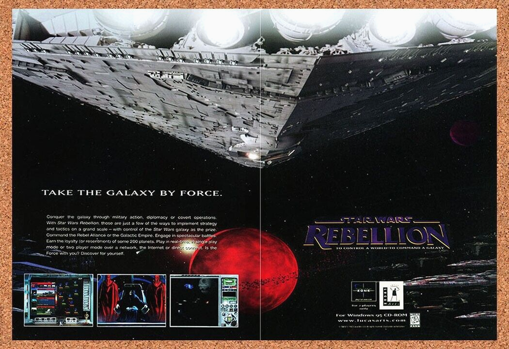 1998 Star Wars Rebellion PC Original Ad
