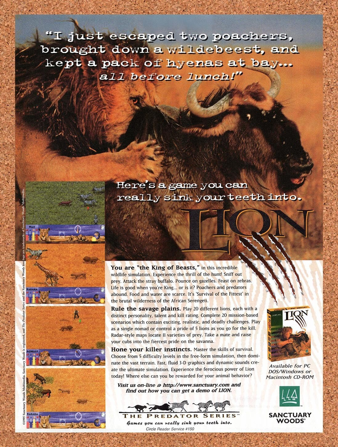 1996 Lion PC Original Ad v1
