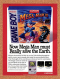 1992 Mega Man III Game Boy Original Ad v3
