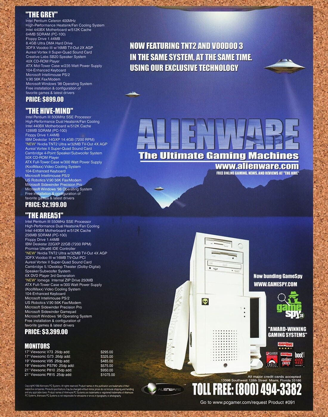2002 Alienware Ultimate Gaming Machines Original Ad