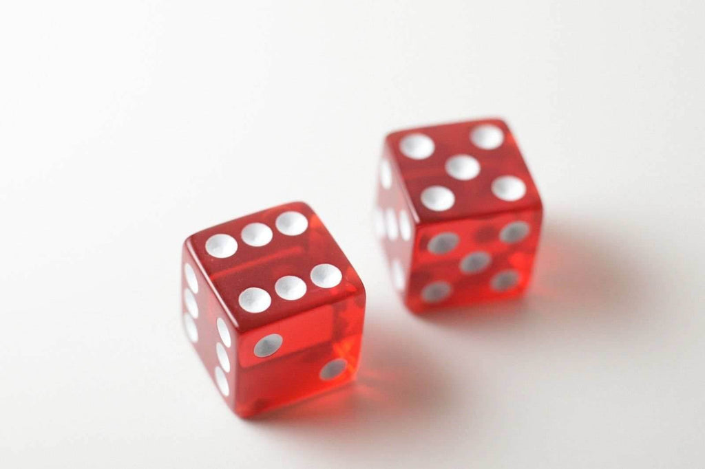 NEW Loaded Trick Transparent Red Dice Set Mis-Spotted 2, 5, 6 Only Not Weighted - 