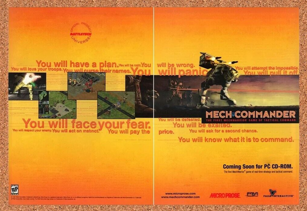 2000 Mech Commander PC Original Ad