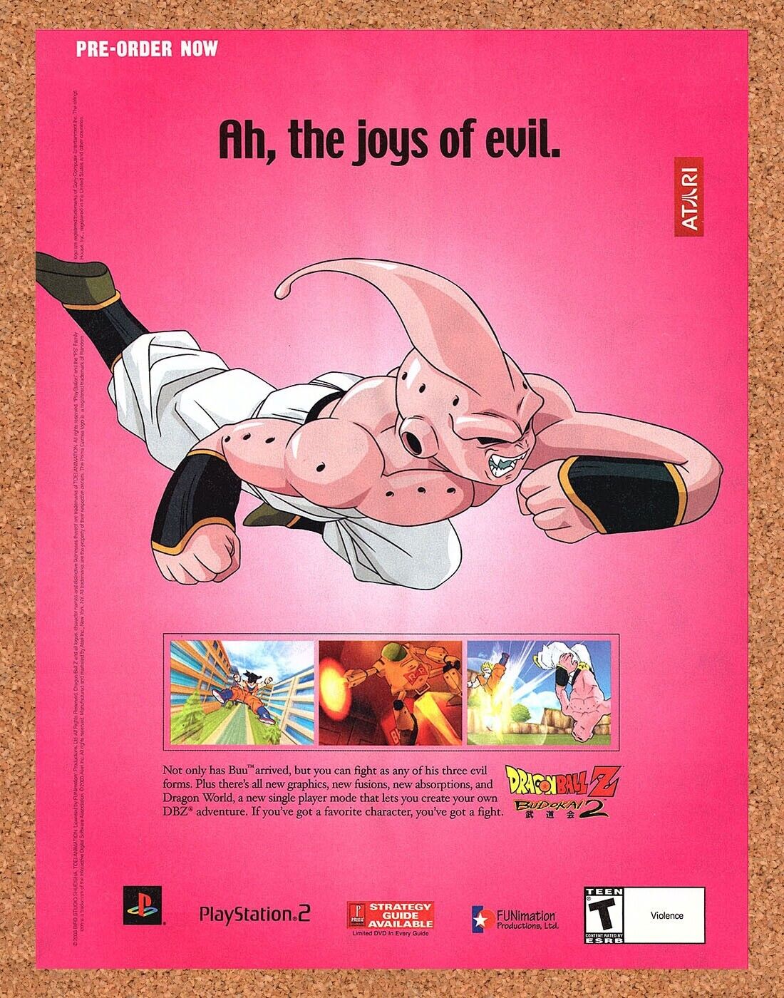 2007 Dragonball Z Budokai 2 PS2 Original Ad v2