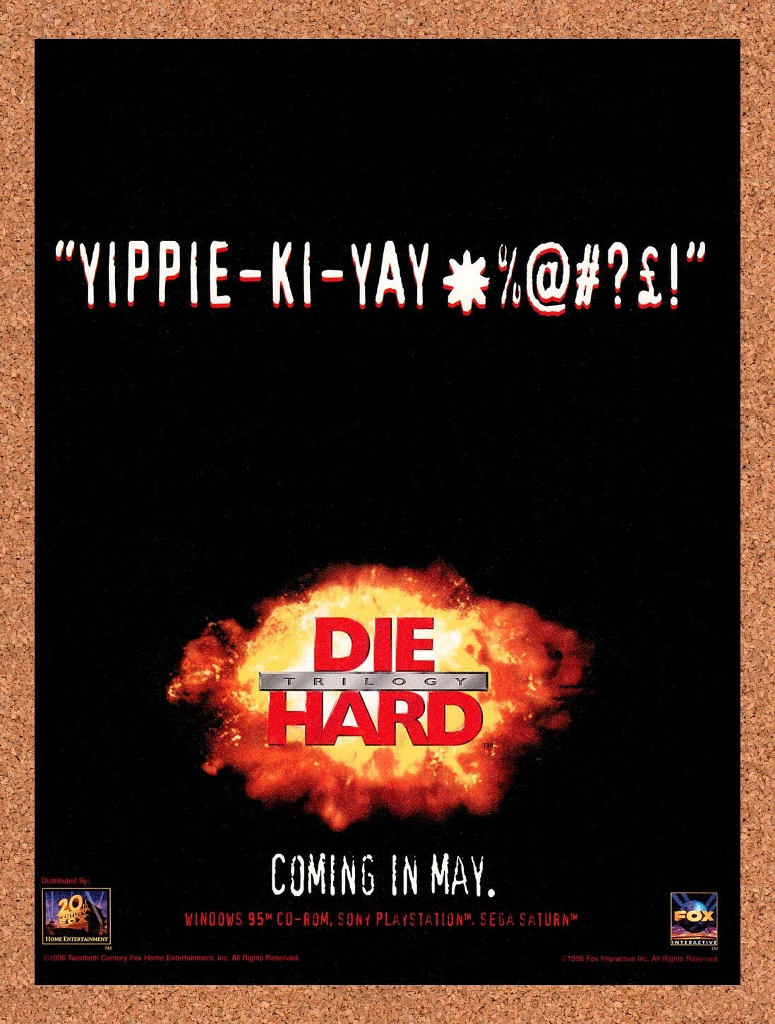 1996 Die Hard Trilogy PS1 Original Ad v5