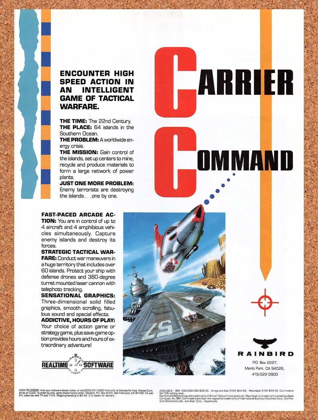 1988 Carrier Command IBM Original Ad v1