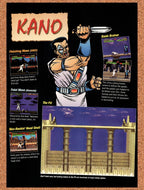 1993 Mortal Kombat Profile Kano Profile Original Ad vr1