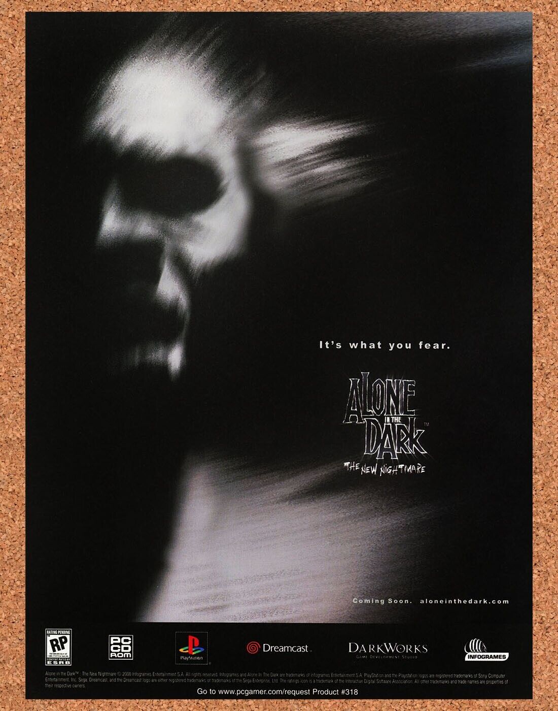 2002 Alone In The Dark PS1 Original Horror Ad v2