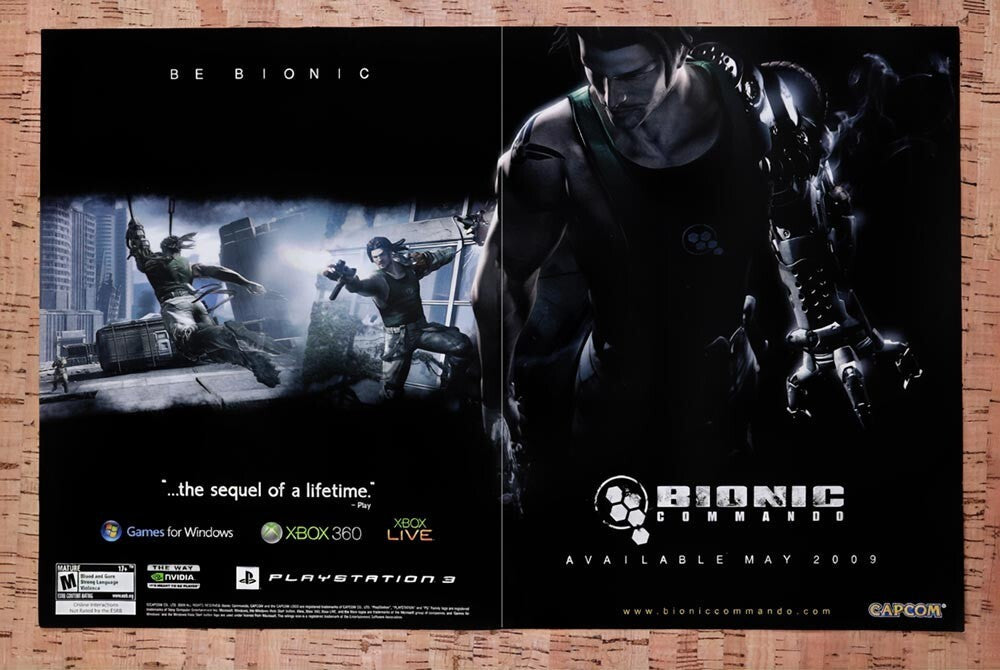 2009 Bionic Commando Xbox 360 Original Ad v1