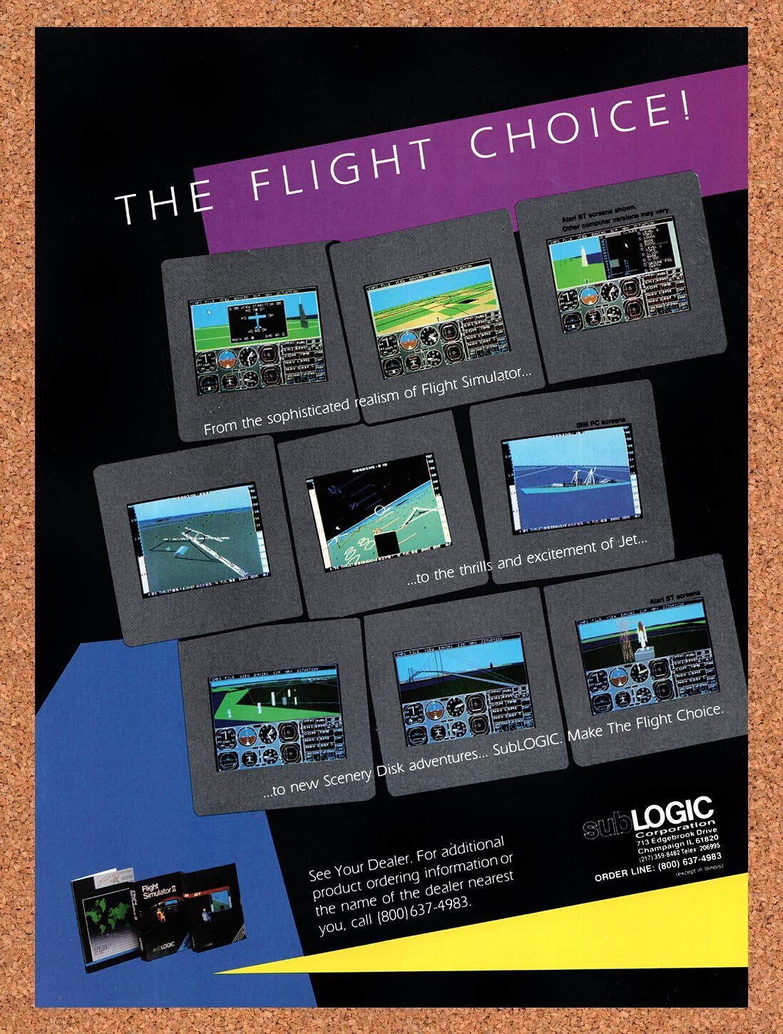 1987 Flight Simulator II Tandy Original Ad v2