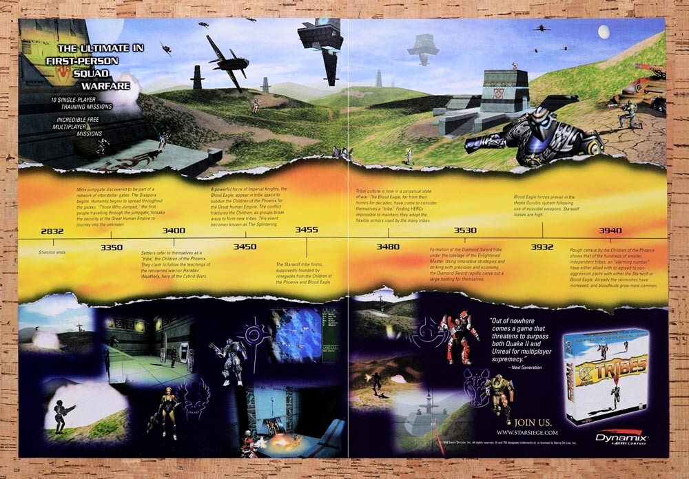 1998 Starsiege Tribes PC Original Ad v3