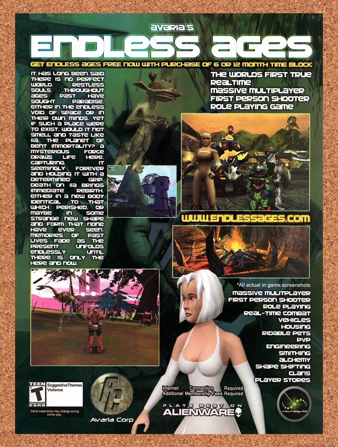 2004 Avaria's Endless Ages PC Original Ad v1