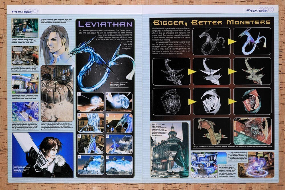 1998 Final Fantasy VIII Leviathan Design Original Ad v7