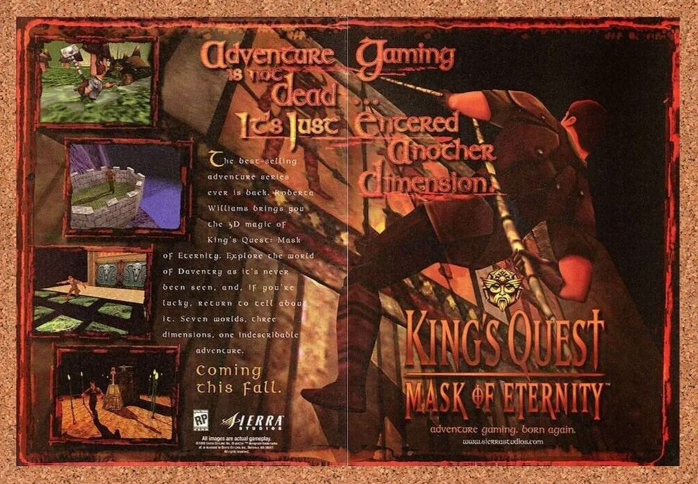 2000 King's Quest Mask Of Eternity PC Original Ad v2