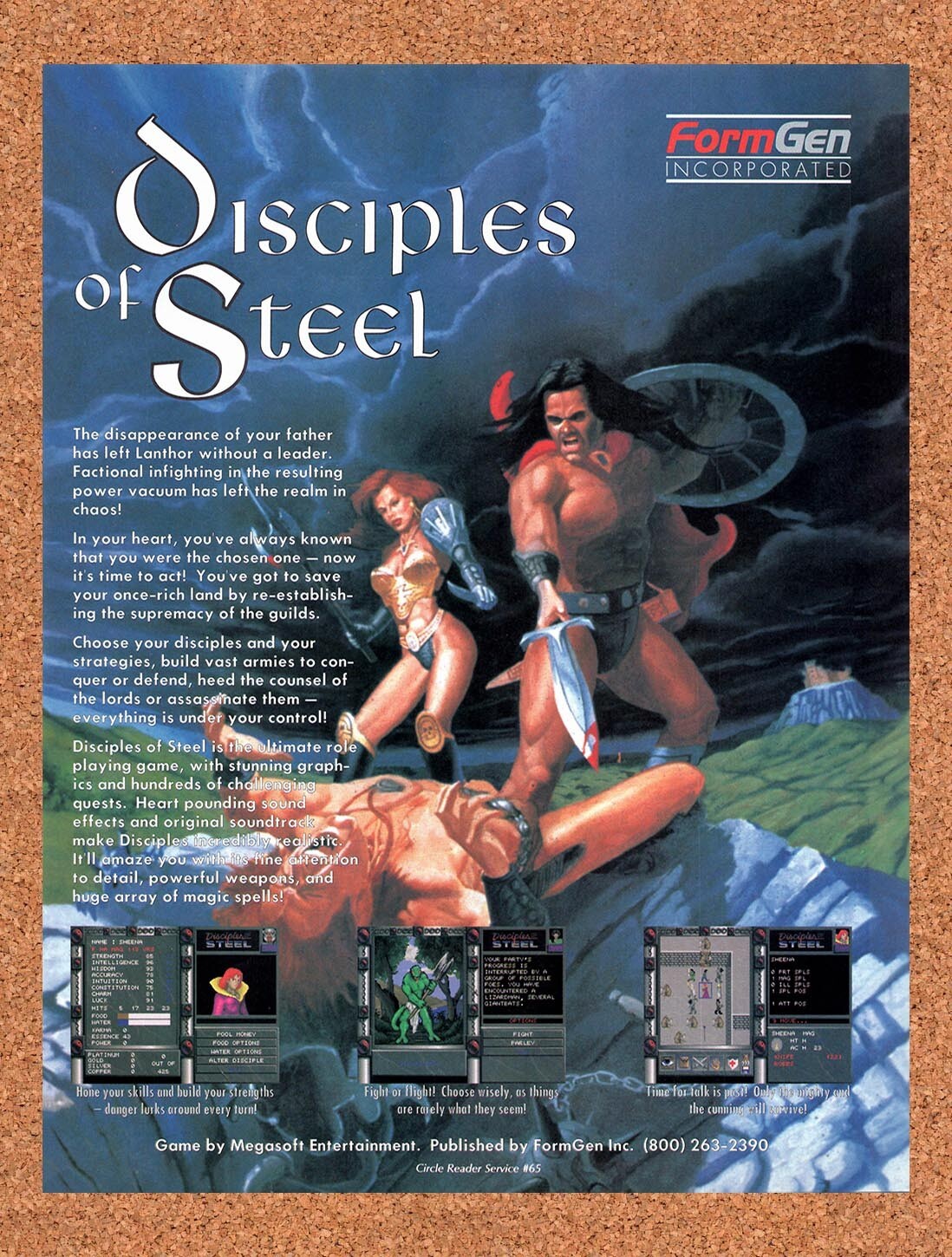 1994 Disciples Of Steel MS-DOS Original Ad v1