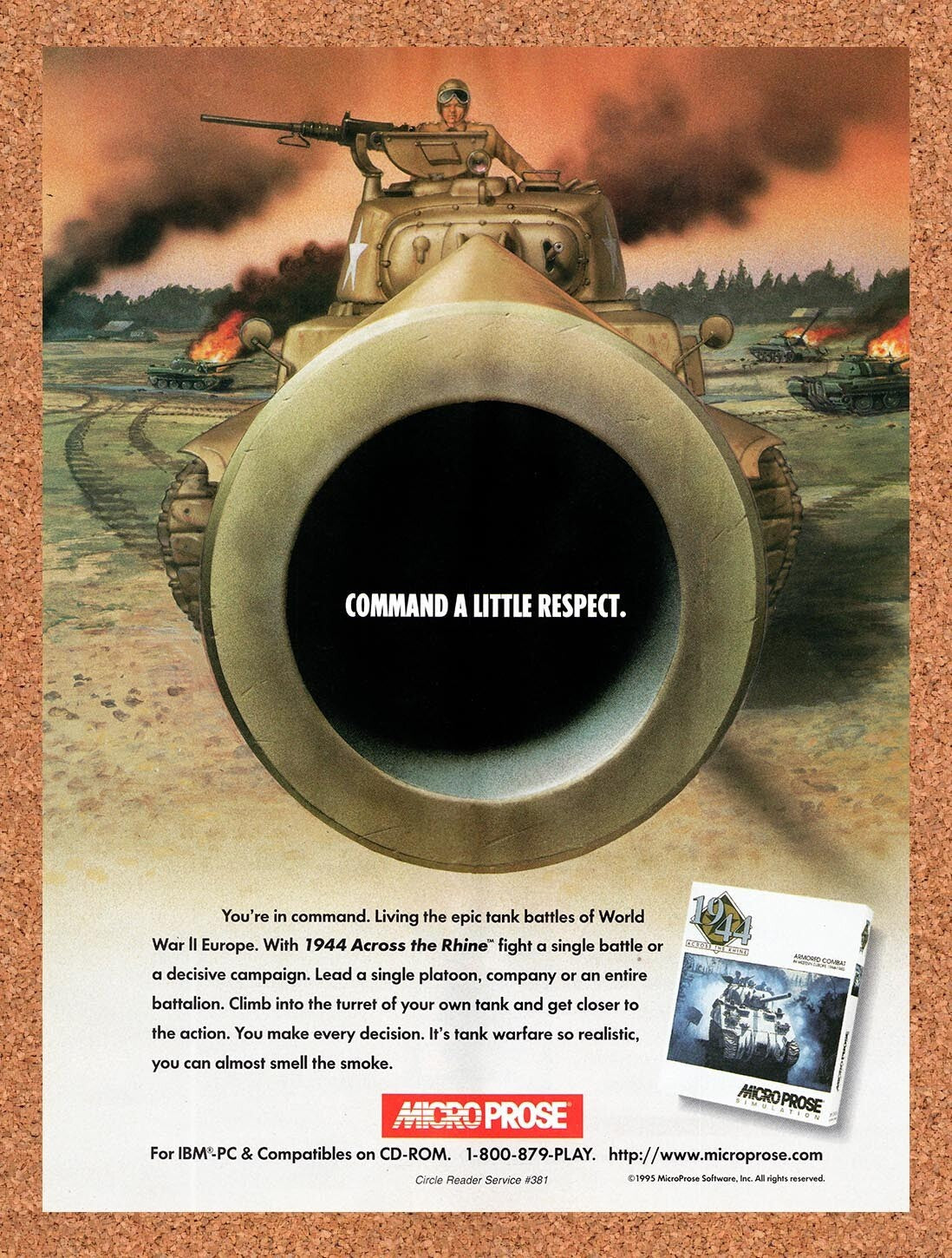 1995 Across The Rhine 1944 PC Original Ad v1