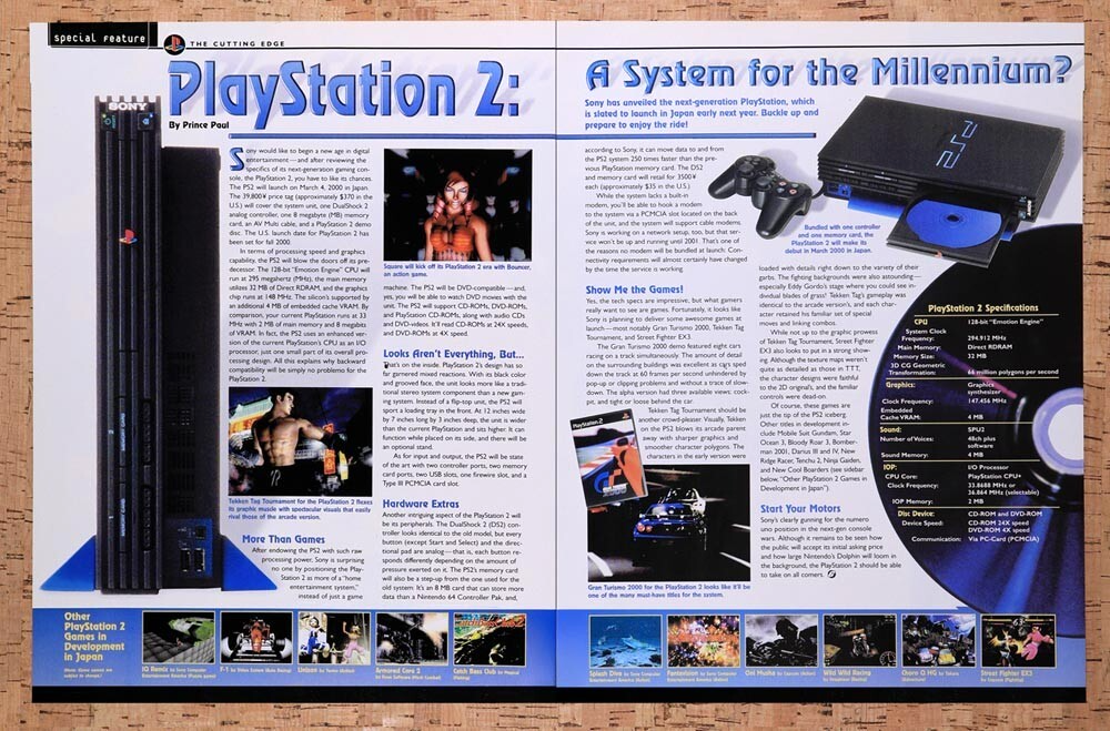 1999 Sony PS2 Console Launch Review Original Ad v5