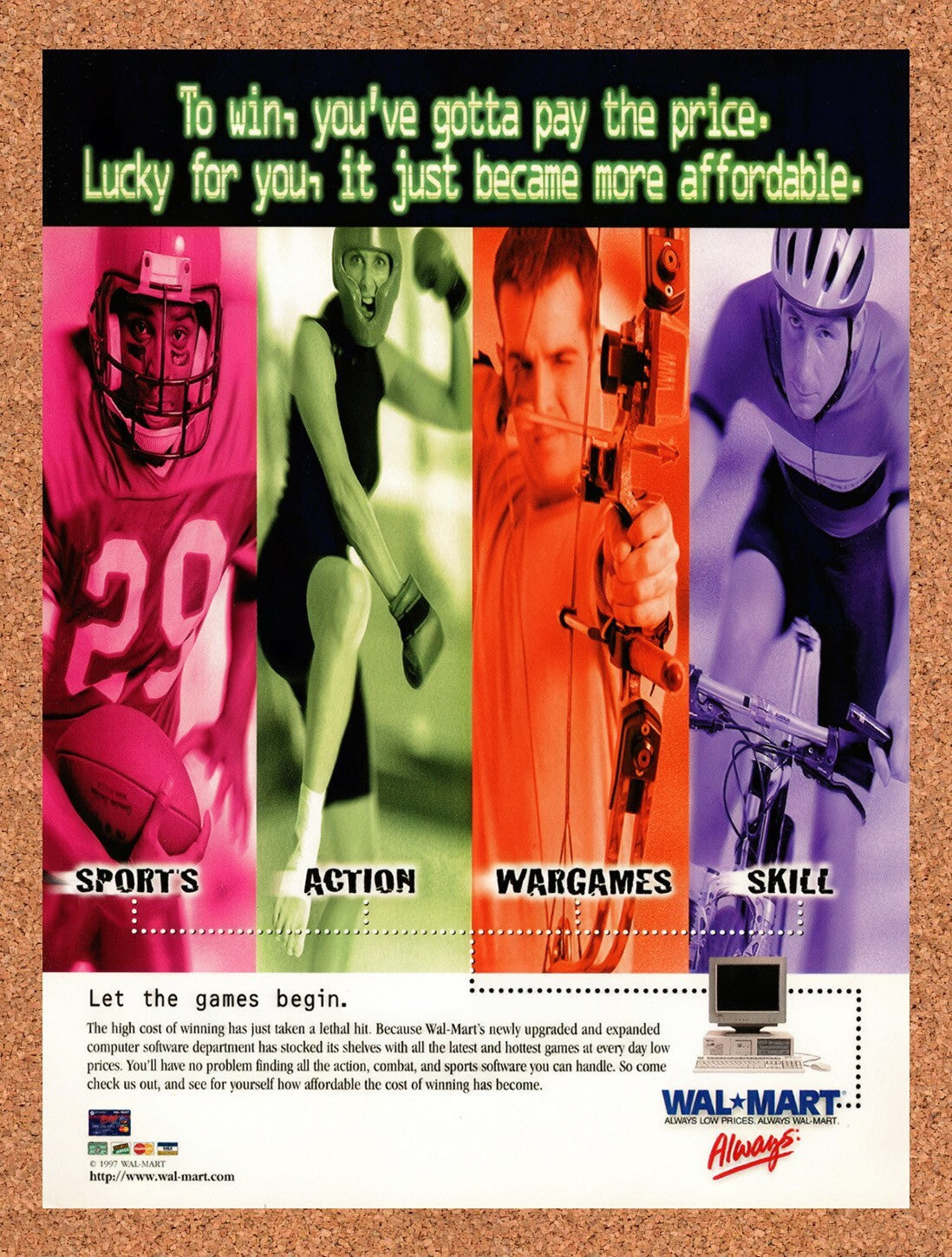 1998 Wal-Mart PC Games Original Ad v1