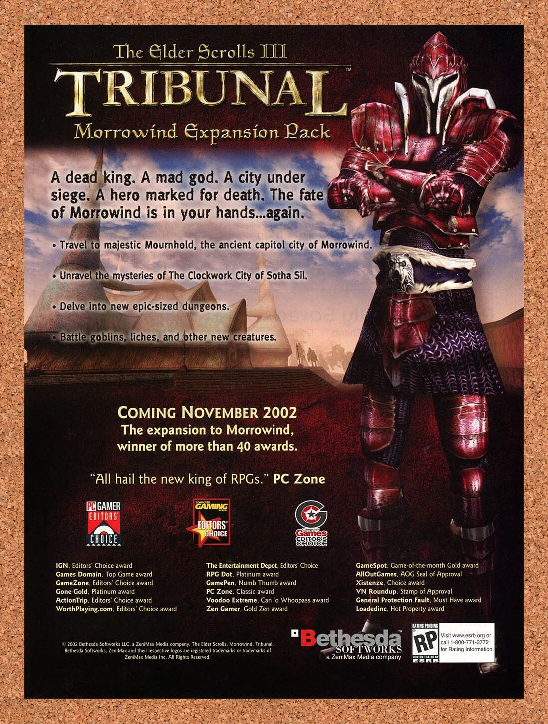 2002 Elder Scrolls III Tribunal PC Original Ad v1