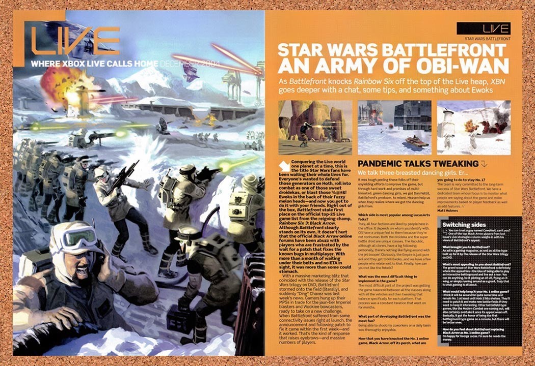 2004 Star Wars Battlefront Xbox Original Ad vr4