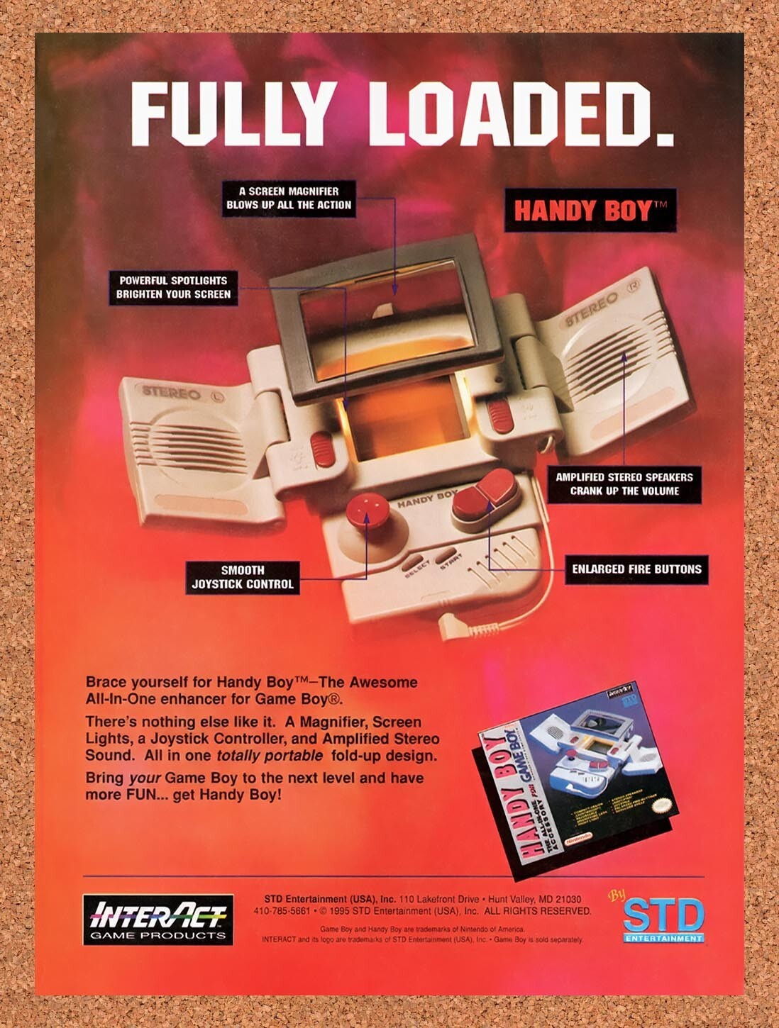1995 STD Handy Boy Original Ad v11