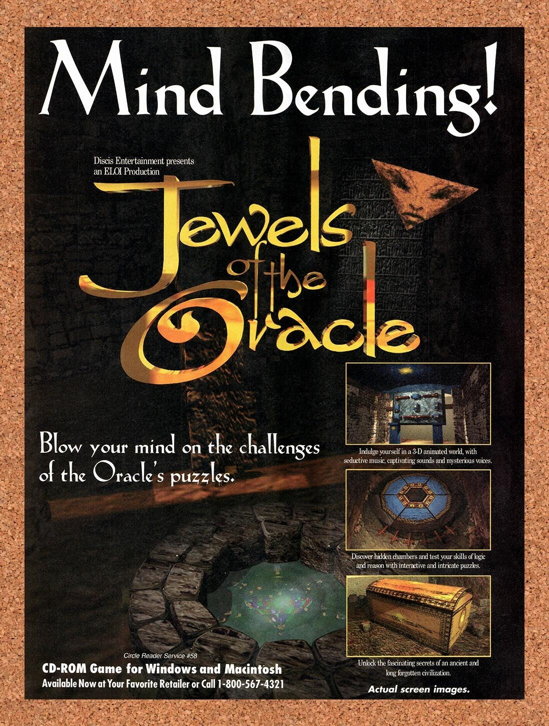 1995 Jewels Of The Oracle PC Original Ad v1