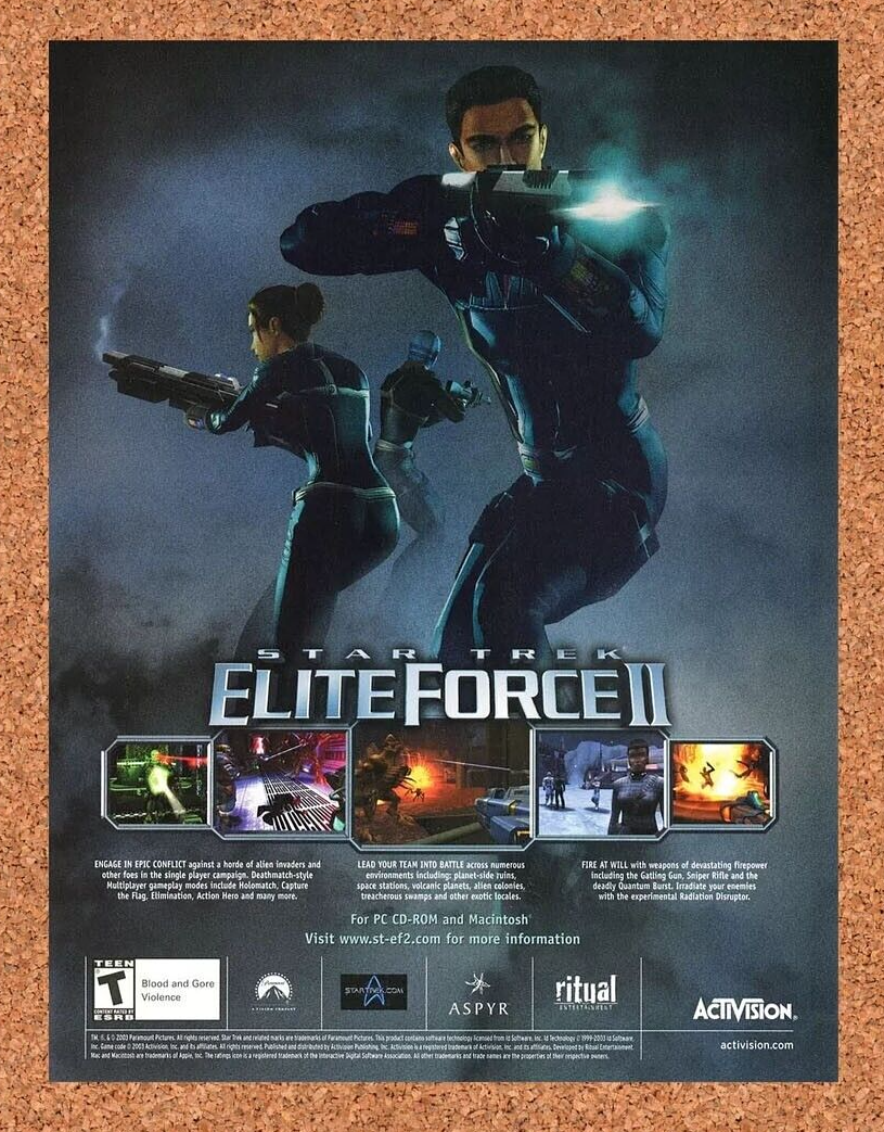 2005 Star Trek Elite Force 2 PC Original Ad v1