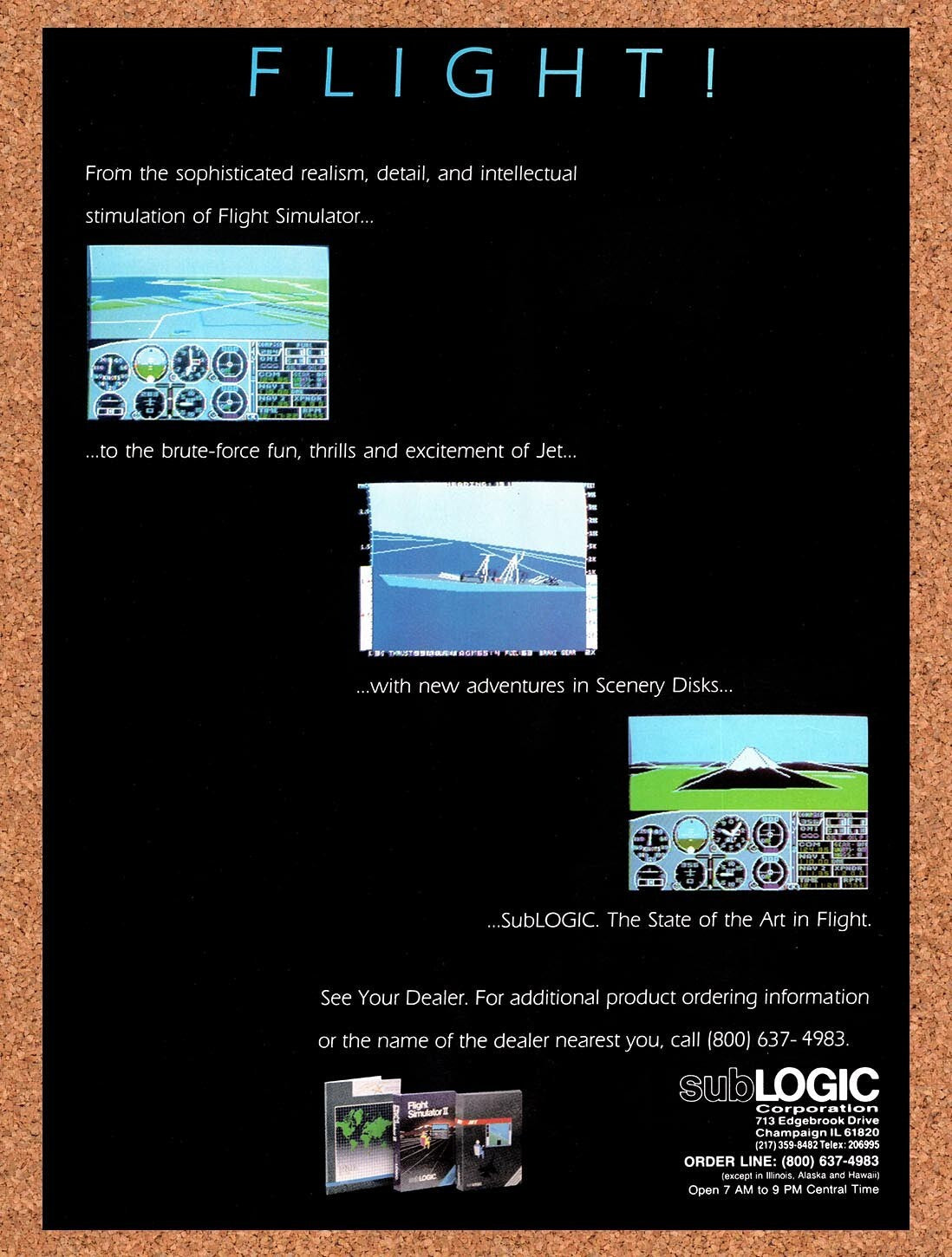 1988 Flight Simulator 2 Tandy Original Ad v1