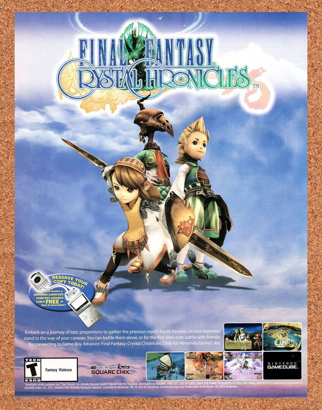 2004 Final Fantasy Crystal Chronicles GameCube Original Ad