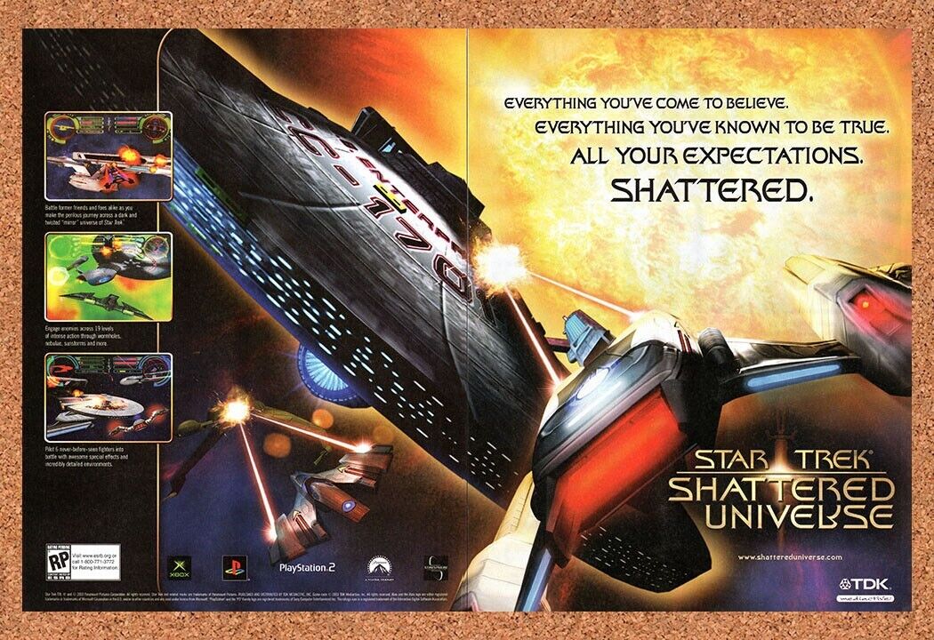 2003 Star Trek Shattered Universe PS2 Original Ad v1